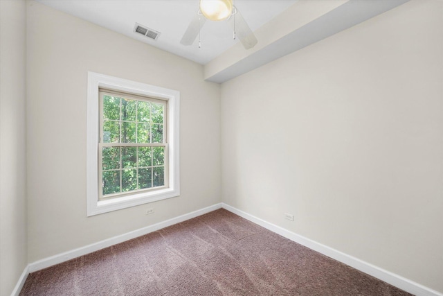 837 E 52nd St Unit 3, Chicago, IL 60615 - spare room featuring carpet flooring and a ceiling fan