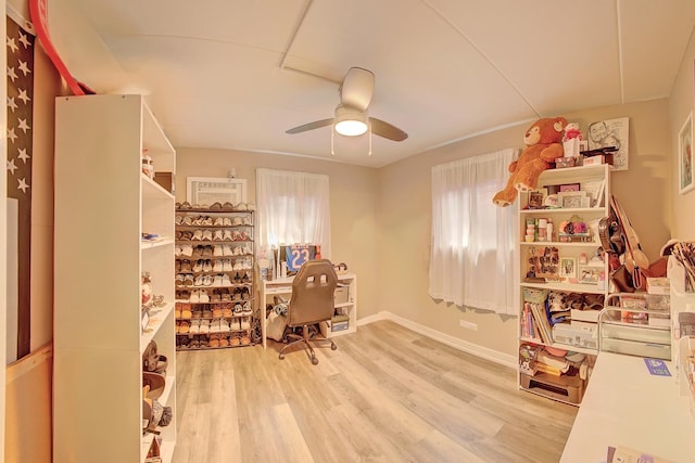 3959 W 104th St Unit 1-A, Chicago, IL 60655 - office featuring wood finished floors and a ceiling fan