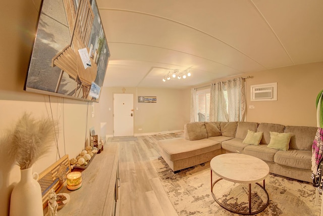 3959 W 104th St Unit 1-A, Chicago, IL 60655 - living area with wood finished floors and a wall unit AC
