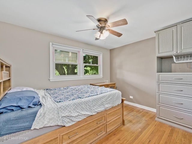 2246 Strawberry Ln, Glenview, IL 60026 - bedroom featuring light wood-style floors and a ceiling fan