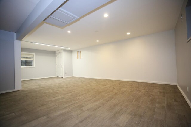 1061 Franklin St, Mundelein, IL 60060 - finished below grade area with recessed lighting and wood finished floors