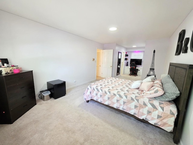 727 N Fordham Ave, Aurora, IL 60506 - bedroom featuring light colored carpet and recessed lighting