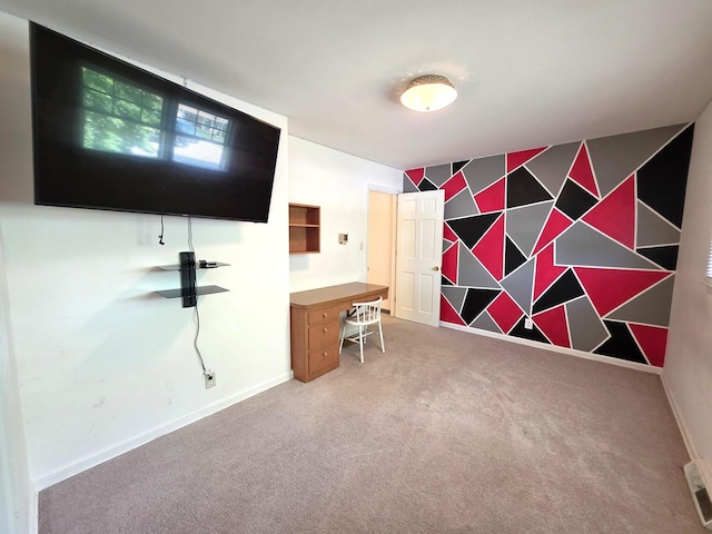 727 N Fordham Ave, Aurora, IL 60506 - interior space with an accent wall and an office area