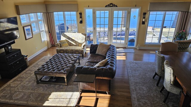 40752 N Grand Ave, Antioch, IL 60002 - living room with baseboards and wood finished floors