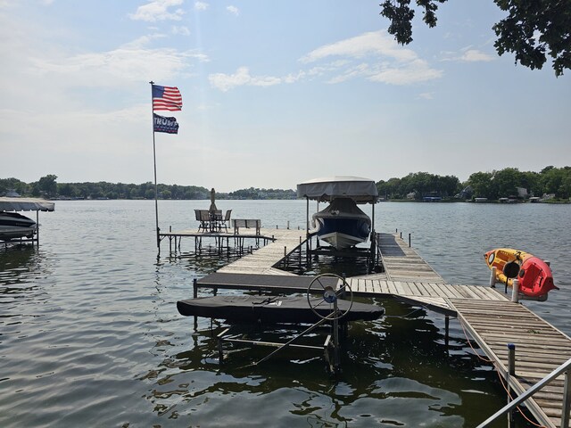 40752 N Grand Ave, Antioch, IL 60002 - dock featuring boat lift and a water view