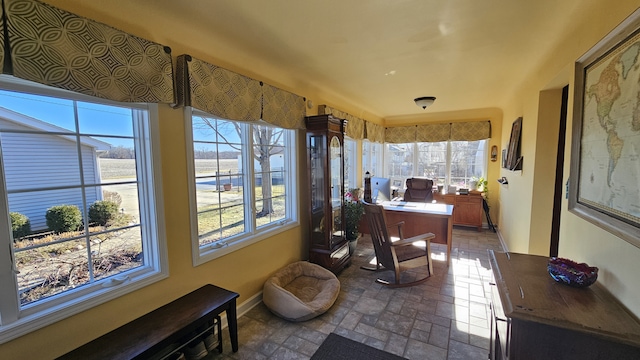 40752 N Grand Ave, Antioch, IL 60002 - sunroom with baseboards and brick patterned flooring