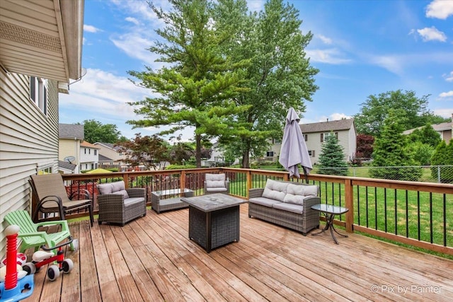 903 Pin Oak Cir, Cary, IL 60013 - wooden terrace with an outdoor living space