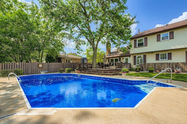918 Carol Ln, Crete, IL 60417 - view of swimming pool featuring a deck and a fenced backyard
