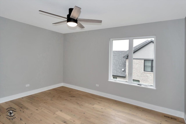 16451 Kayla Dr, Lemont, IL 60439 - unfurnished room featuring hardwood / wood-style flooring and a ceiling fan