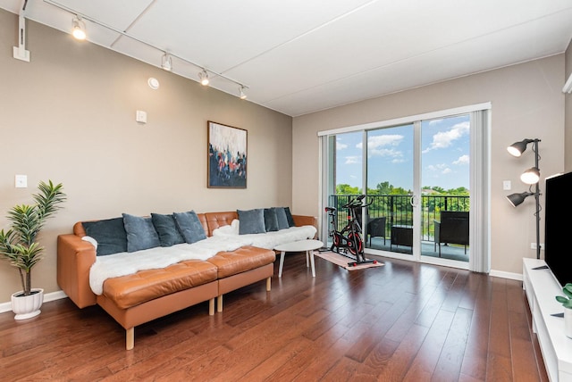 1199 E Port Clinton Rd Unit 305, Vernon Hills, IL 60061 - living area with rail lighting and wood-type flooring