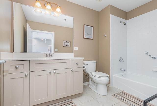 1199 E Port Clinton Rd Unit 305, Vernon Hills, IL 60061 - bathroom with tile patterned floors, vanity, and washtub / shower combination