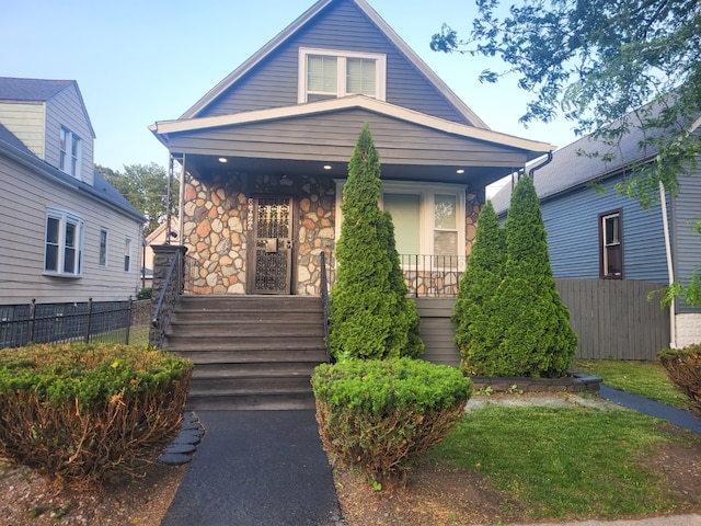 8629 S Union Ave, Chicago, IL 60620 - view of front of house with a porch and stone siding