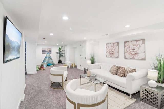 7248 N Kildare Ave, Lincolnwood, IL 60712 - carpeted living area featuring recessed lighting