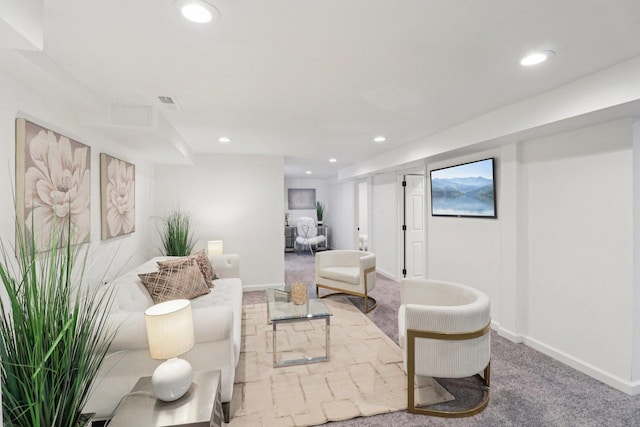7248 N Kildare Ave, Lincolnwood, IL 60712 - living room with carpet and recessed lighting