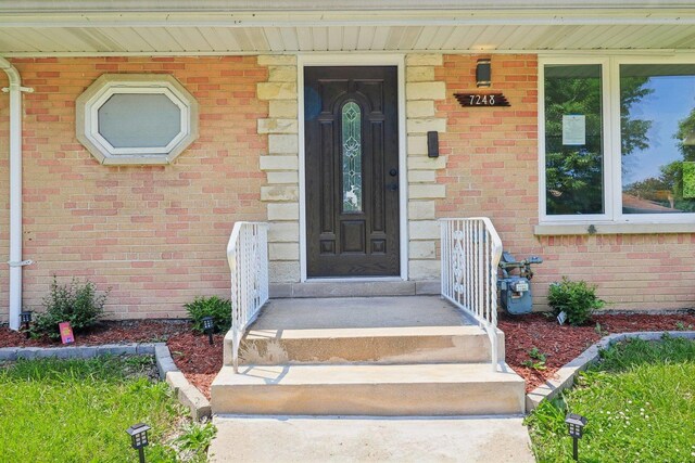 7248 N Kildare Ave, Lincolnwood, IL 60712 - property entrance with brick siding