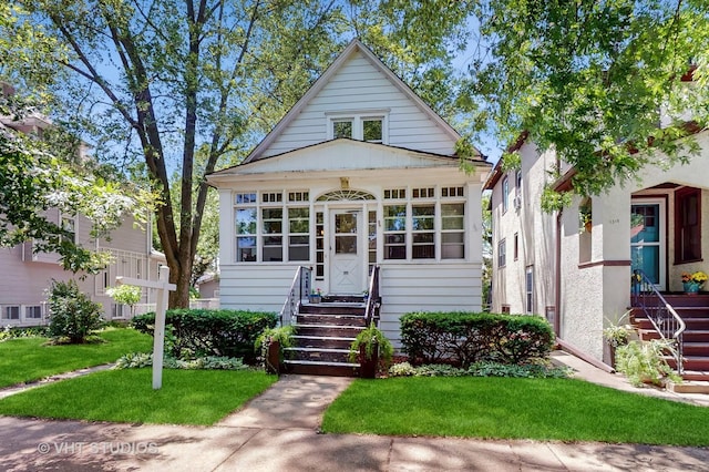 1320 Oak Park Ave, Berwyn, IL 60402 - view of front facade with a front lawn