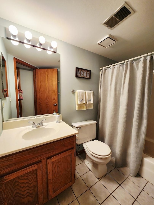 9410 S 77th Ct Unit 3F, Hickory Hills, IL 60457 - full bathroom with vanity, tile patterned flooring, and shower / bath combo