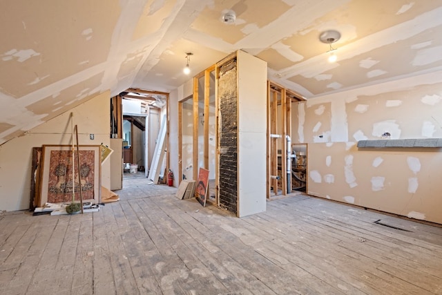 2713 W 24th Pl, Chicago, IL 60608 - bonus room with hardwood / wood-style floors and lofted ceiling