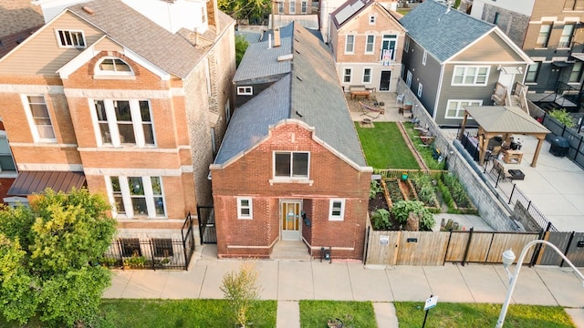 2713 W 24th Pl, Chicago, IL 60608 - rear view of property featuring brick siding and a residential view