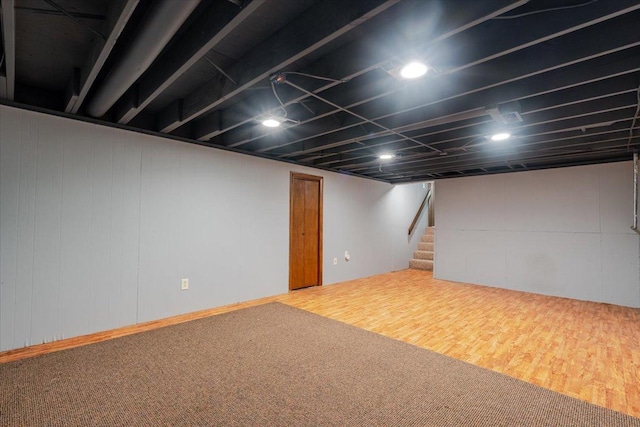 106 Sandra Ln, Normal, IL 61761 - finished below grade area featuring stairs and wood finished floors