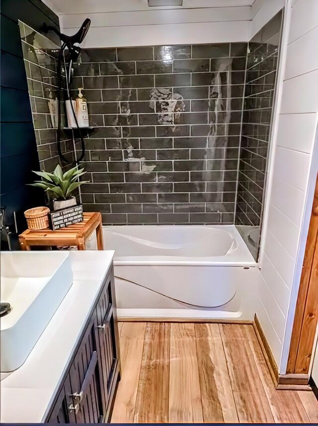 1274 N Cooper Rd, New Lenox, IL 60451 - full bath featuring wood finished floors, vanity, and  shower combination
