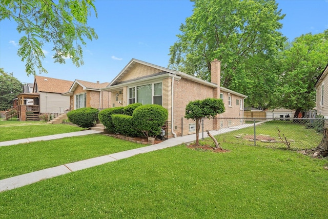 7133 S Honore St, Chicago, IL 60636 - view of front of house with a chimney and brick siding