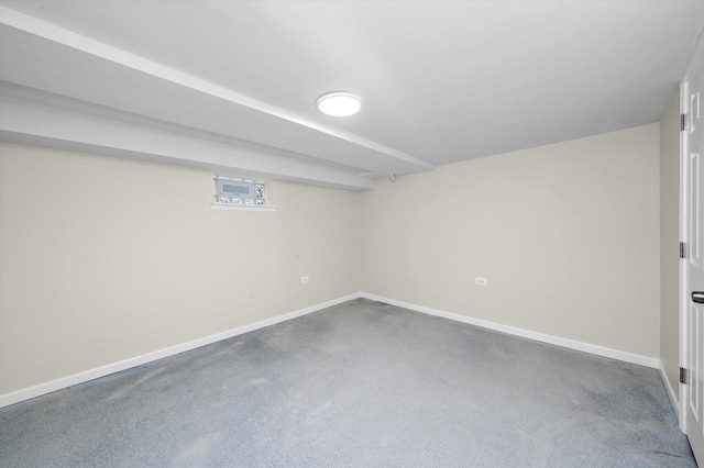 7133 S Honore St, Chicago, IL 60636 - finished basement featuring baseboards and dark colored carpet