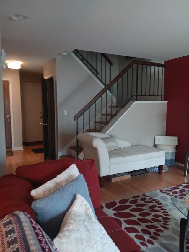 853 Greenbriar Ln, University Park, IL 60484 - living room with wood finished floors and stairs