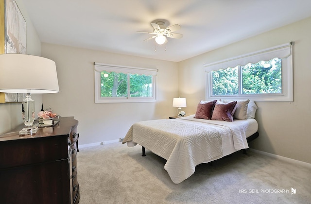 509 E Illinois St, Wheaton, IL 60187 - carpeted bedroom featuring multiple windows and a ceiling fan