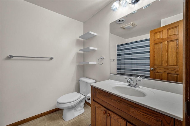 708 N 1950th Rd, Tonica, IL 61370 - full bath with vanity, curtained shower, and tile patterned flooring