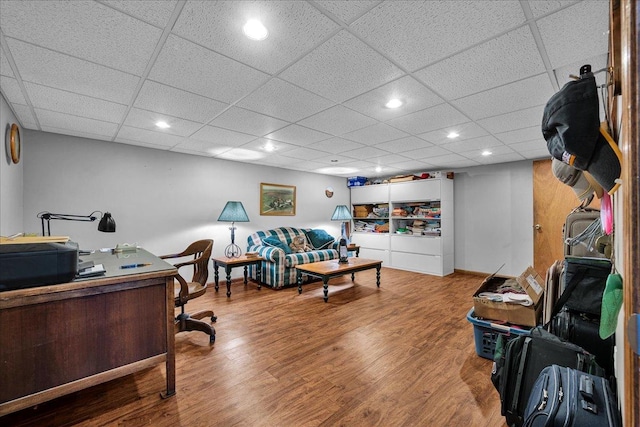 708 N 1950th Rd, Tonica, IL 61370 - office space featuring wood finished floors and recessed lighting