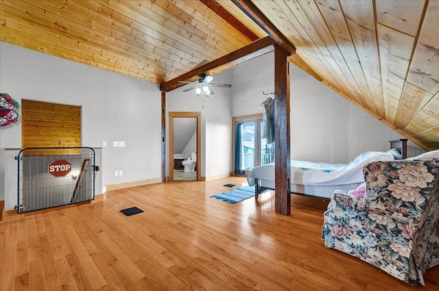 708 N 1950th Rd, Tonica, IL 61370 - unfurnished living room featuring wooden ceiling, wood finished floors, and ceiling fan