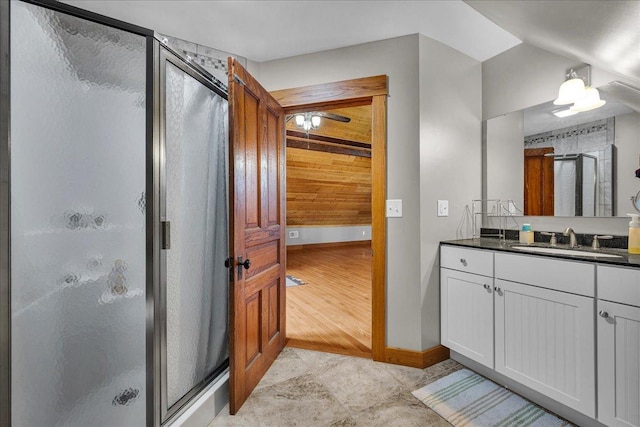 708 N 1950th Rd, Tonica, IL 61370 - bathroom with vanity and a shower stall