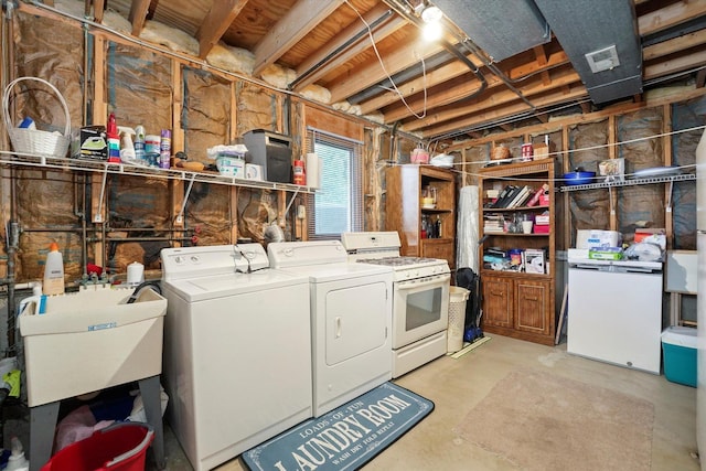 9242 Pembrooke Ln, Orland Park, IL 60462 - basement with separate washer and dryer and fridge