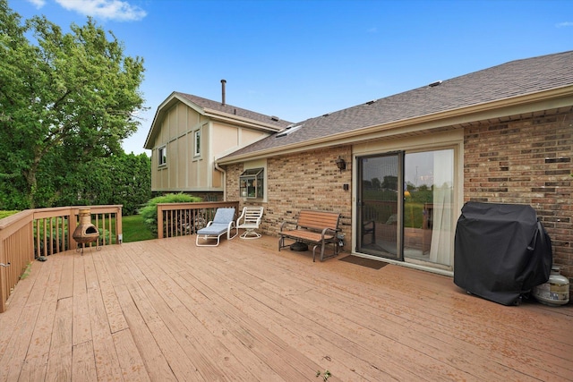 9242 Pembrooke Ln, Orland Park, IL 60462 - wooden deck featuring a grill