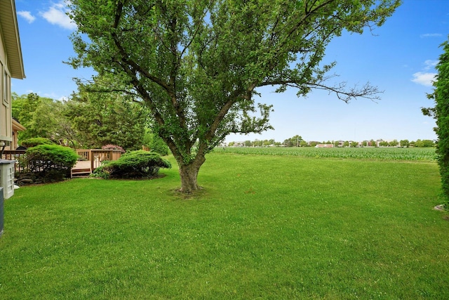 9242 Pembrooke Ln, Orland Park, IL 60462 - view of grassy yard featuring a deck and a rural view