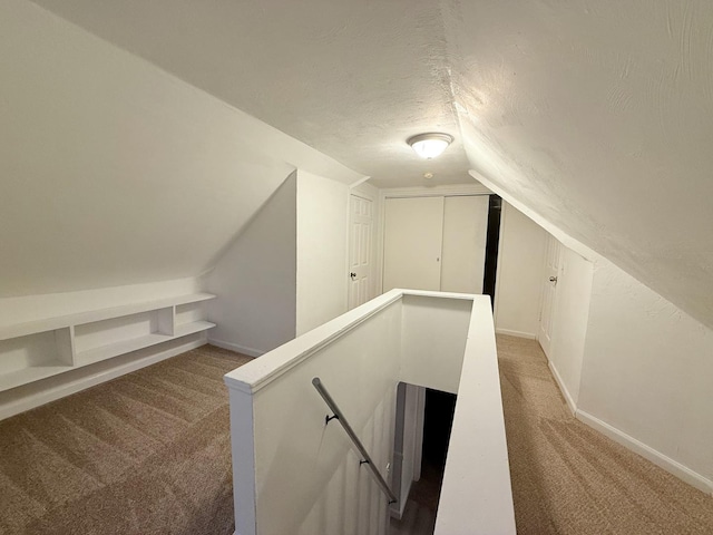 1318 Pine Grove Ave, Round Lake Beach, IL 60073 - bonus room with light carpet, a textured ceiling, and lofted ceiling