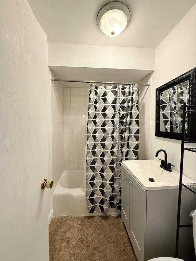 1318 Pine Grove Ave, Round Lake Beach, IL 60073 - bathroom featuring vanity and shower / bath combination with curtain