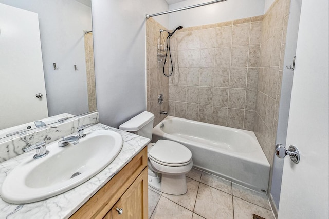 1223 W Cottage Pl, Chicago, IL 60607 - bathroom featuring  shower combination, vanity, and tile patterned flooring