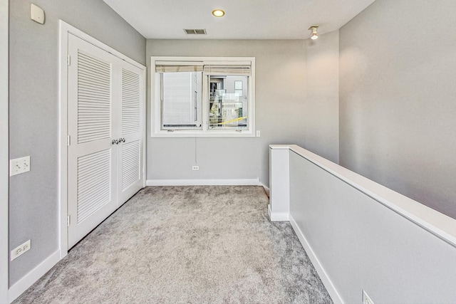 1223 W Cottage Pl, Chicago, IL 60607 - corridor with carpet, an upstairs landing, and recessed lighting