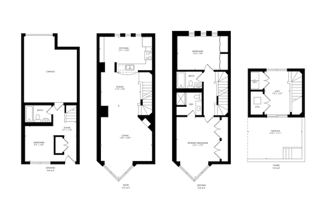 1223 W Cottage Pl, Chicago, IL 60607 - view of floor plan / room layout