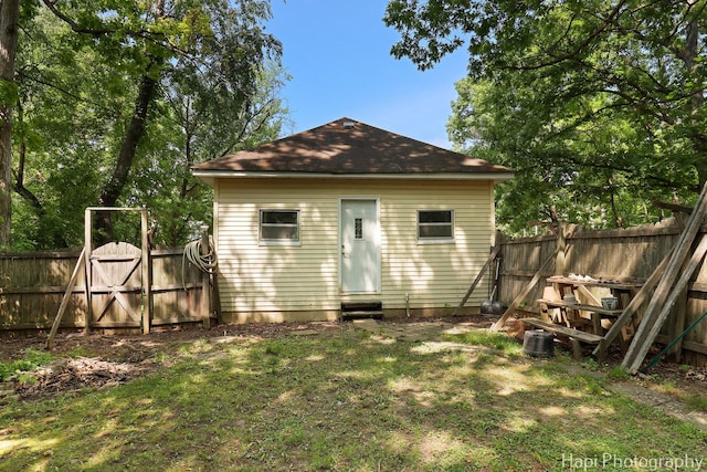 35835 N Ash St, Ingleside, IL 60041 - rear view of property featuring entry steps, a fenced backyard, and a gate