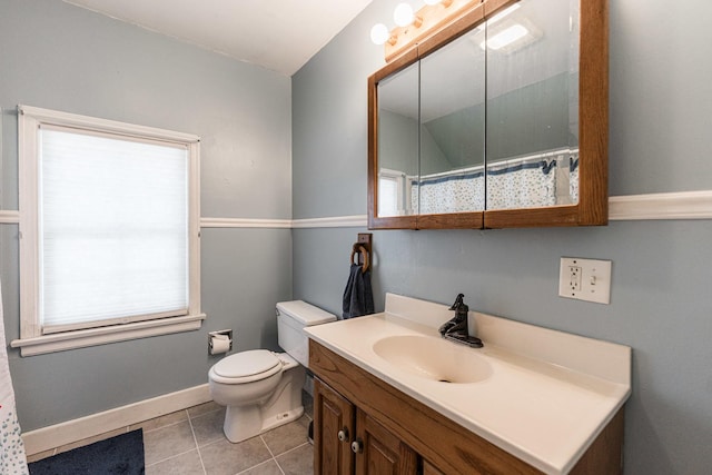 1020 N 8th St, Rochelle, IL 61068 - bathroom featuring vanity, tile patterned floors, and a shower with curtain