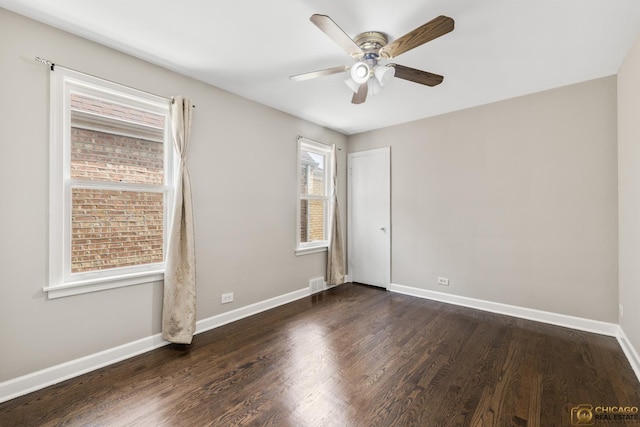 7220 S Spaulding Ave, Chicago, IL 60629 - unfurnished room with wood finished floors and ceiling fan