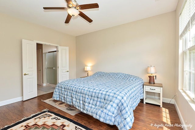 13399 Glenwood Dr, Huntley, IL 60142 - bedroom with wood finished floors and a ceiling fan