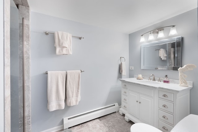 1060 Highland Ave, Lake Forest, IL 60045 - full bath featuring baseboard heating and vanity