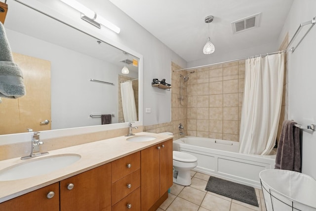 1620 S Michigan Ave Unit 601, Chicago, IL 60616 - full bath featuring tile patterned flooring, double vanity, and shower / bath combo