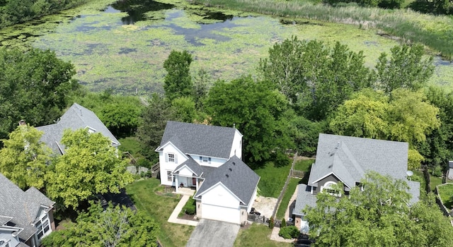 1361 Amherst Ct, Grayslake, IL 60030 - aerial view of residential area with a nearby body of water