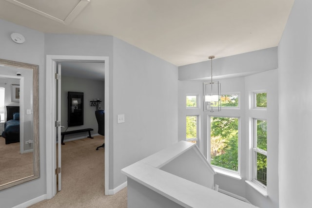 1361 Amherst Ct, Grayslake, IL 60030 - corridor featuring light colored carpet and baseboards