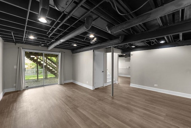 1361 Amherst Ct, Grayslake, IL 60030 - below grade area featuring wood finished floors